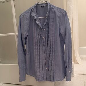 J. Crew Blue Striped Women's Button Down Shirt